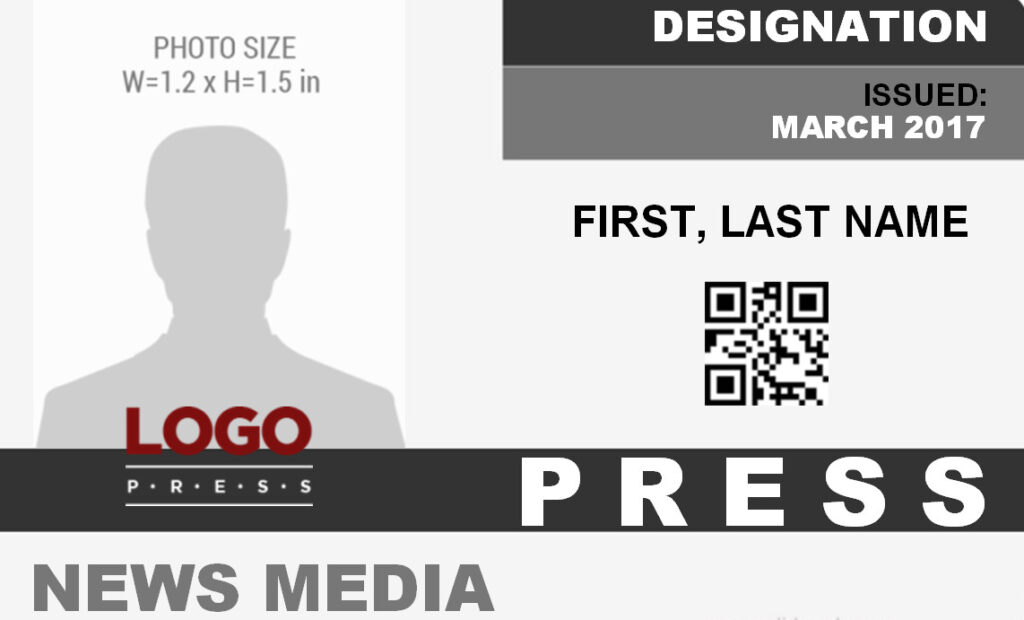 Printable Press Pass Template