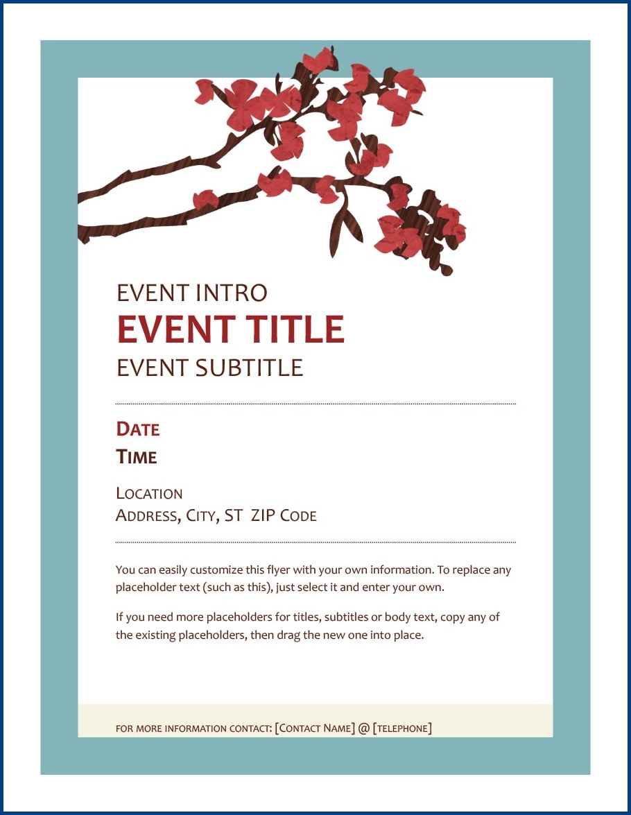 Printable Event Program Template