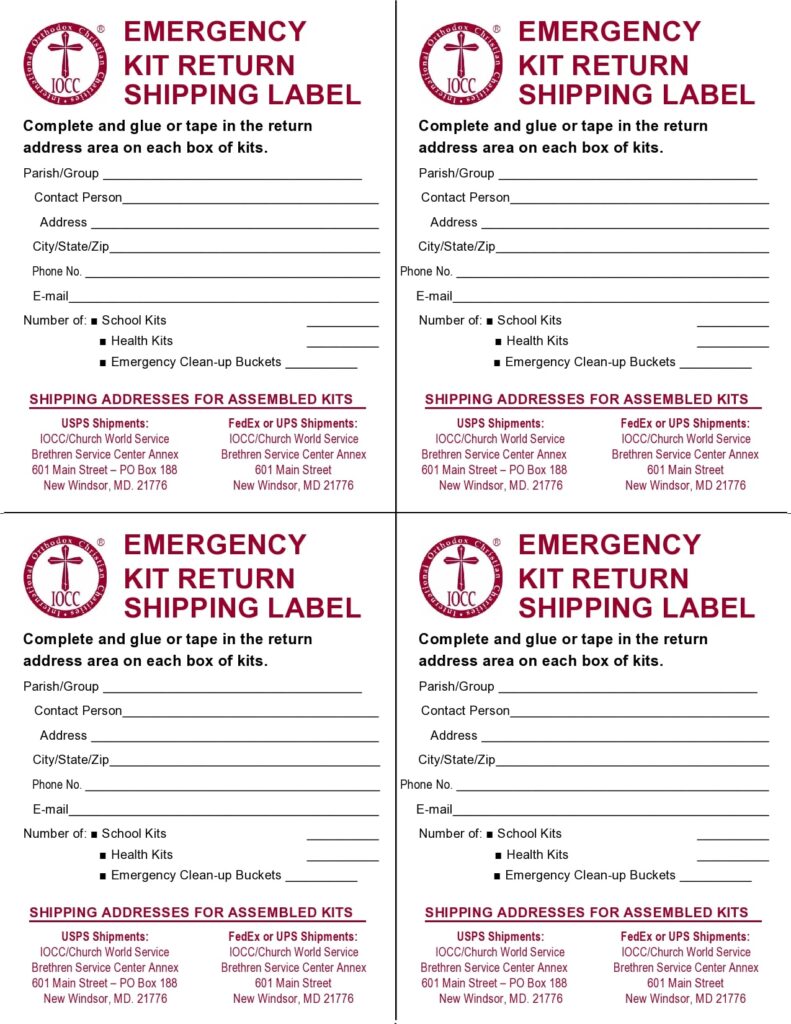 School Shipping Label Example Editable Shipping Label Template (Word)