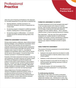 Formative Assessment Checklist Template