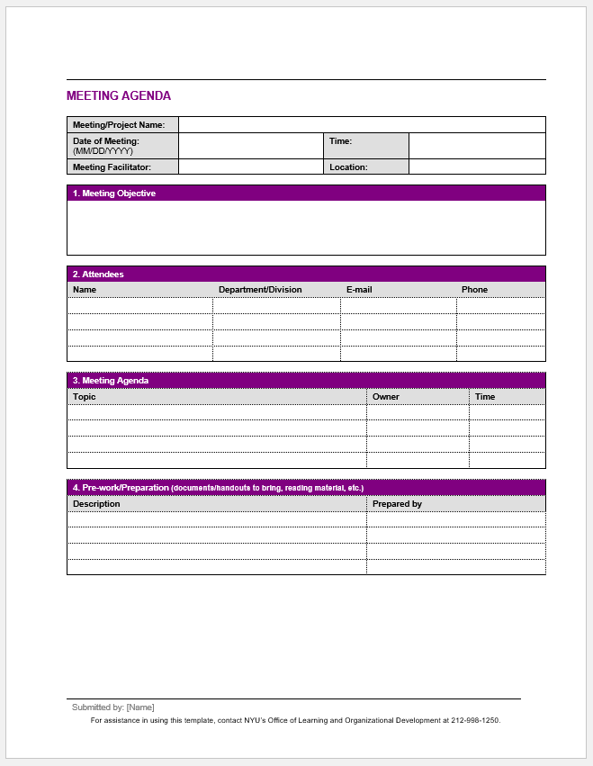 Project Meeting Minutes Template