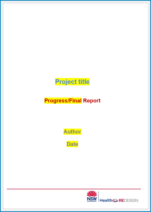 Project Report Template Project Report Template