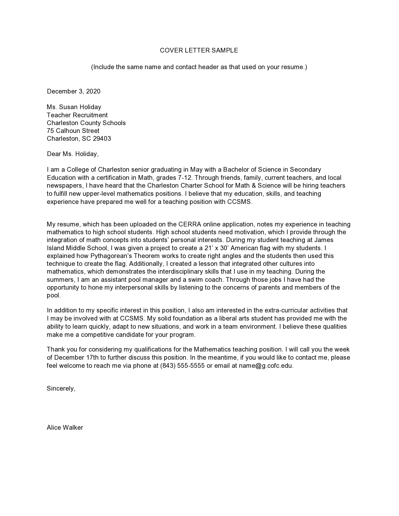 Sample Letter of Introduction for Teacher Sample Letter of Introduction for Teacher