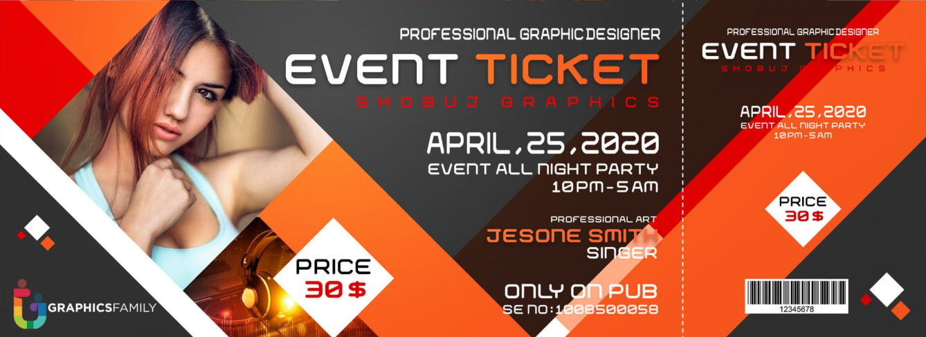 Sample of Event Ticket Template Sample of Event Ticket Template