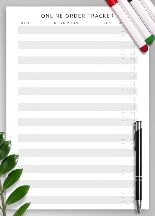 Sample of Order Tracker Template Sample of Order Tracker Template