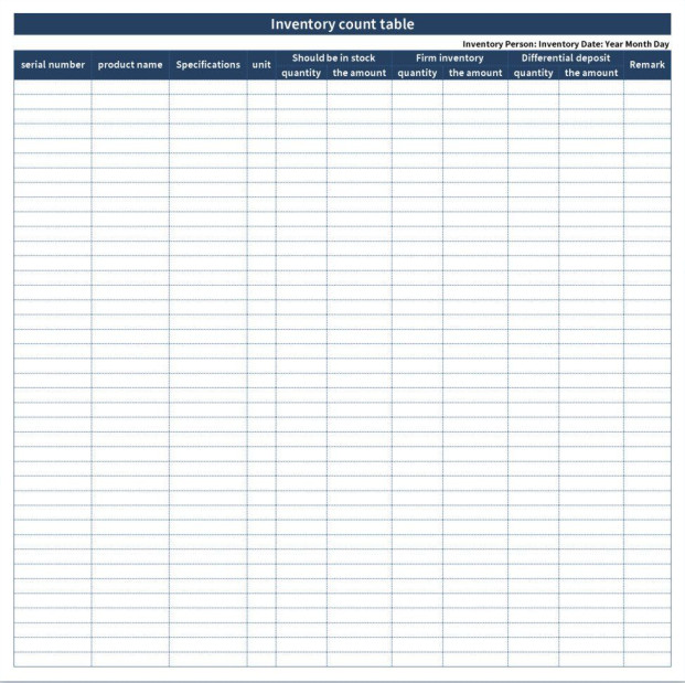 Sample of Printable Warehouse Inventory List Template Sample of Printable Warehouse Inventory List Template