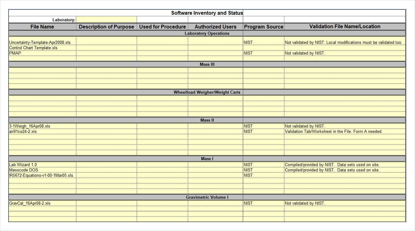 Simple Home Computer Printer Inventory Template Simple Home Computer Printer Inventory Template