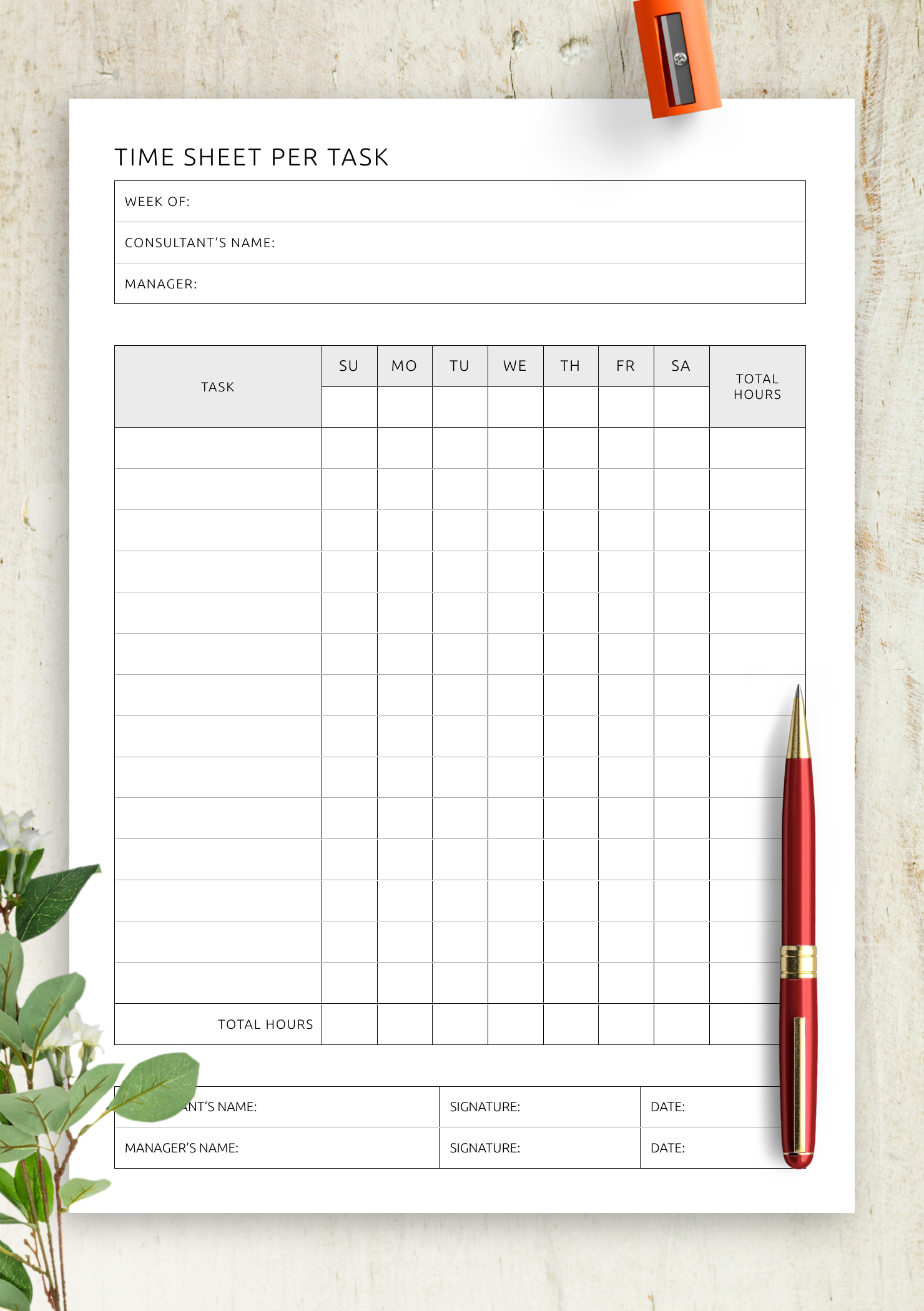 sample task timesheet template sample task timesheet template
