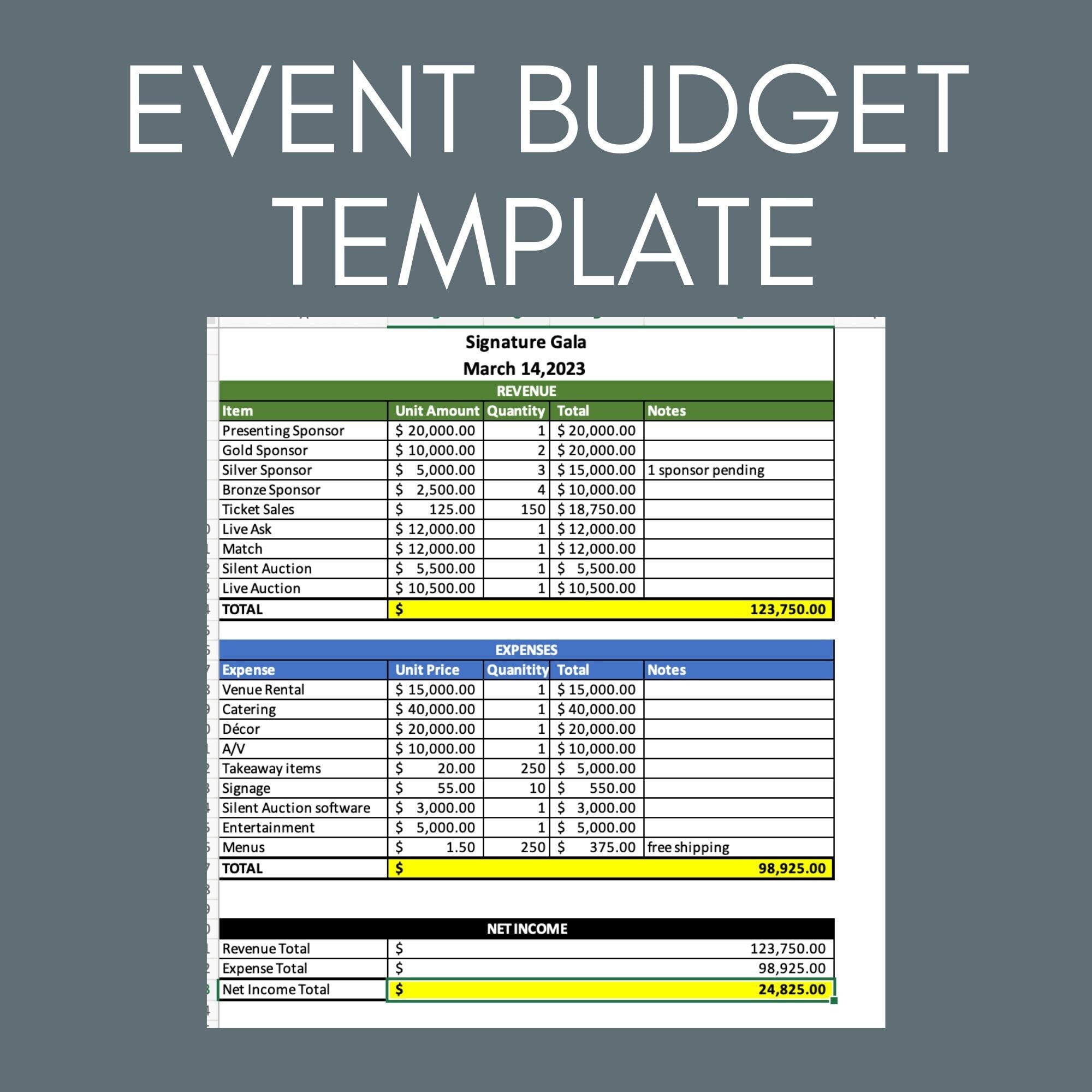 Printable Booster Club Budget Template Printable Booster Club Budget Template