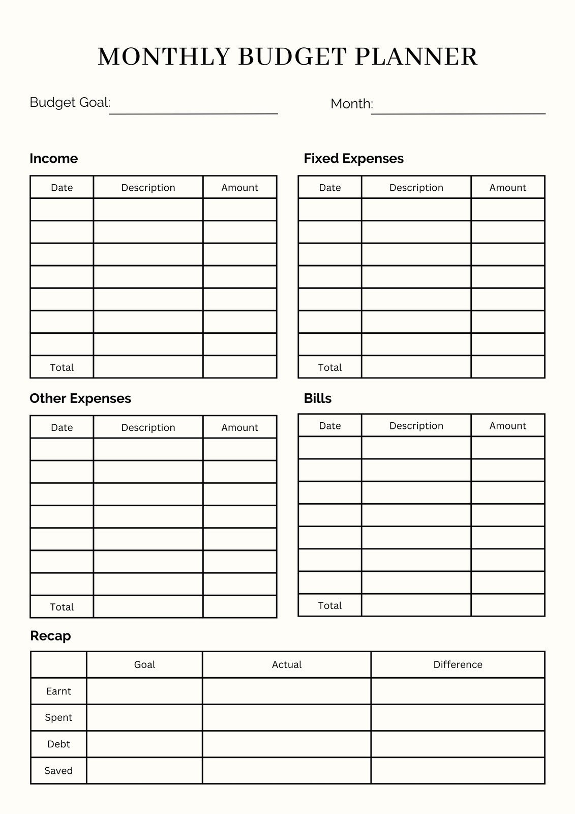 sample monthly budget template sample monthly budget template
