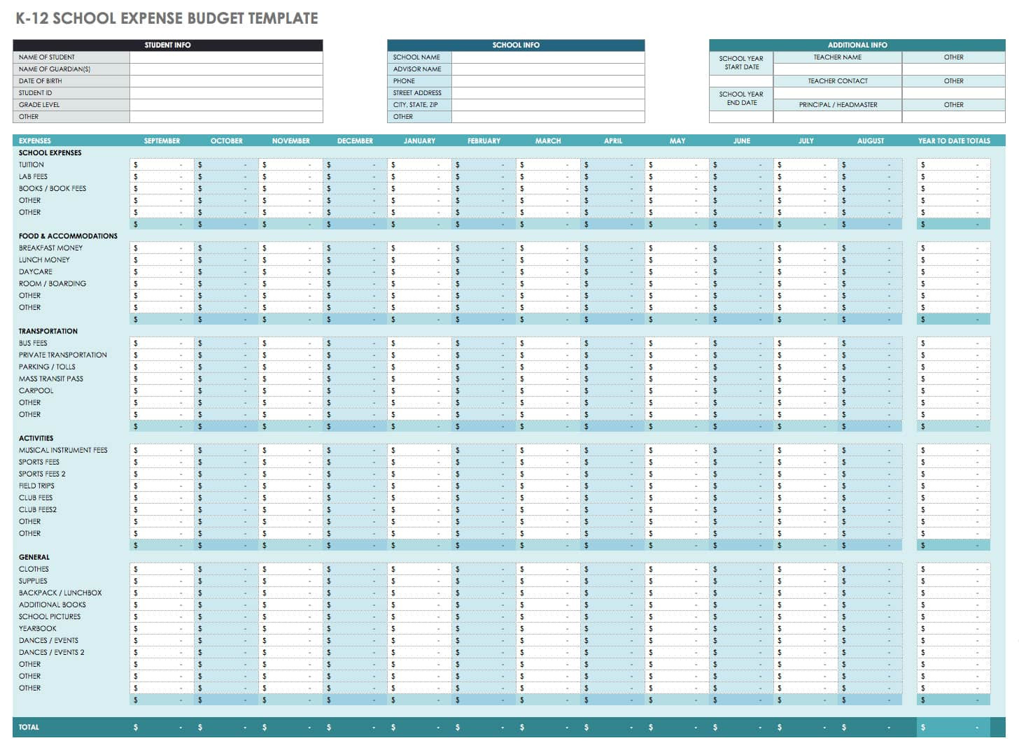 sample monthly budget template sample monthly budget template