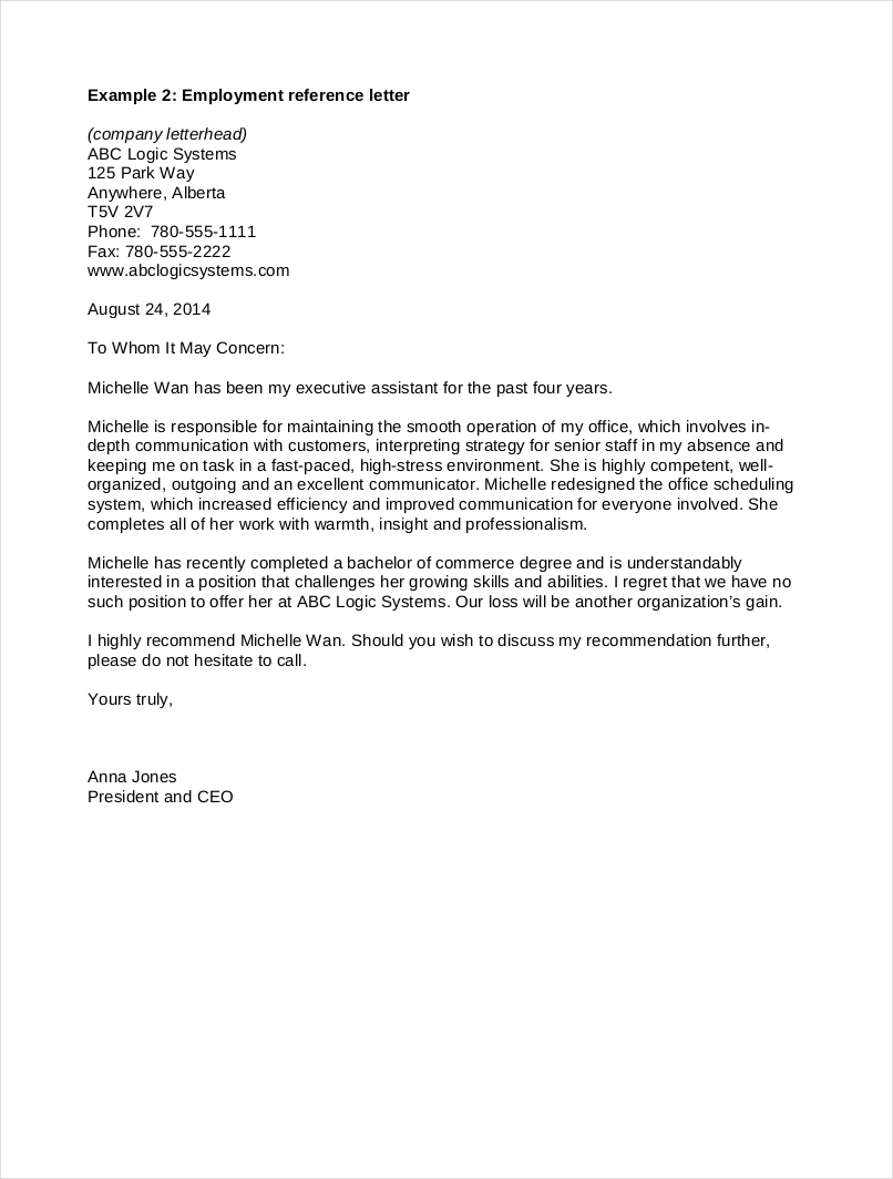 job reference letter template word job reference letter template word