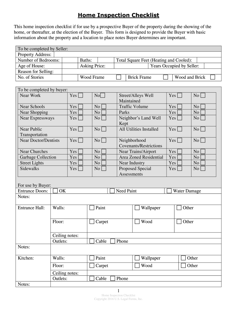 sample Property Inspection Checklist Template sample Property Inspection Checklist Template