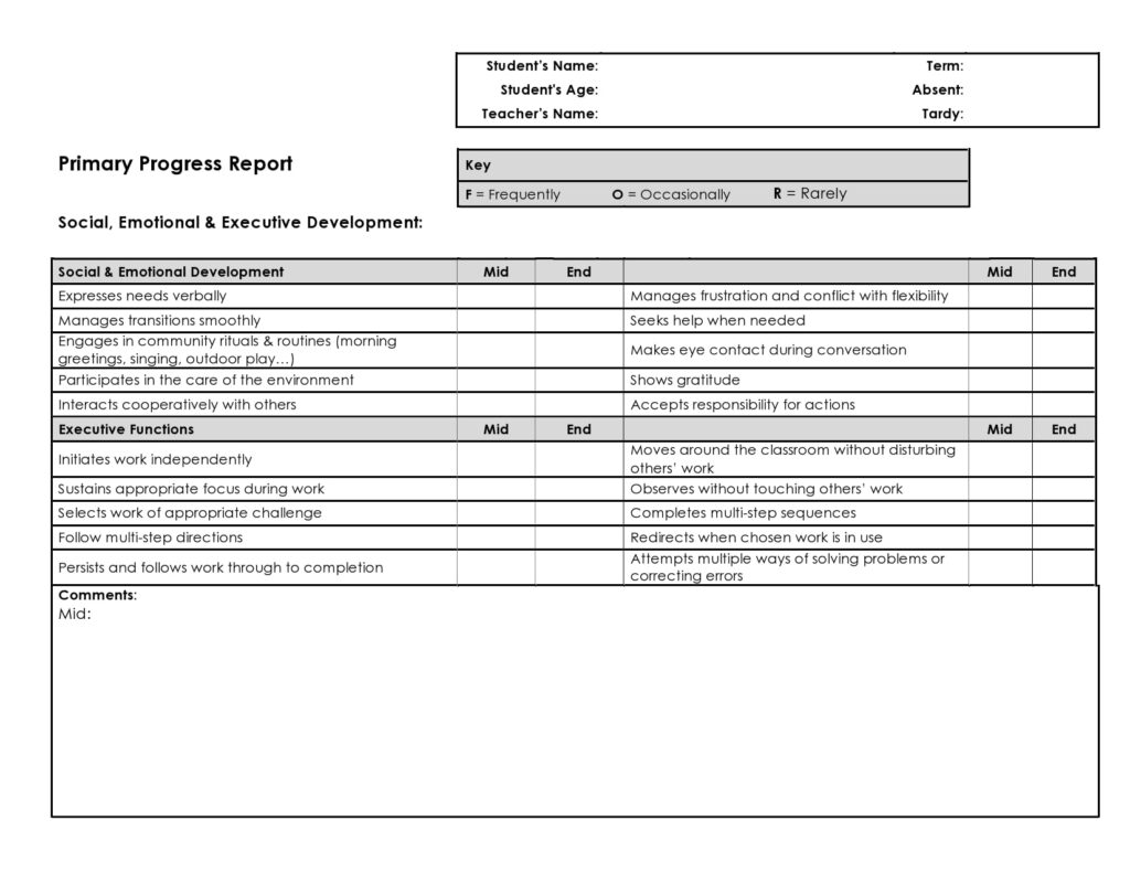 Progress Report Template (Word)