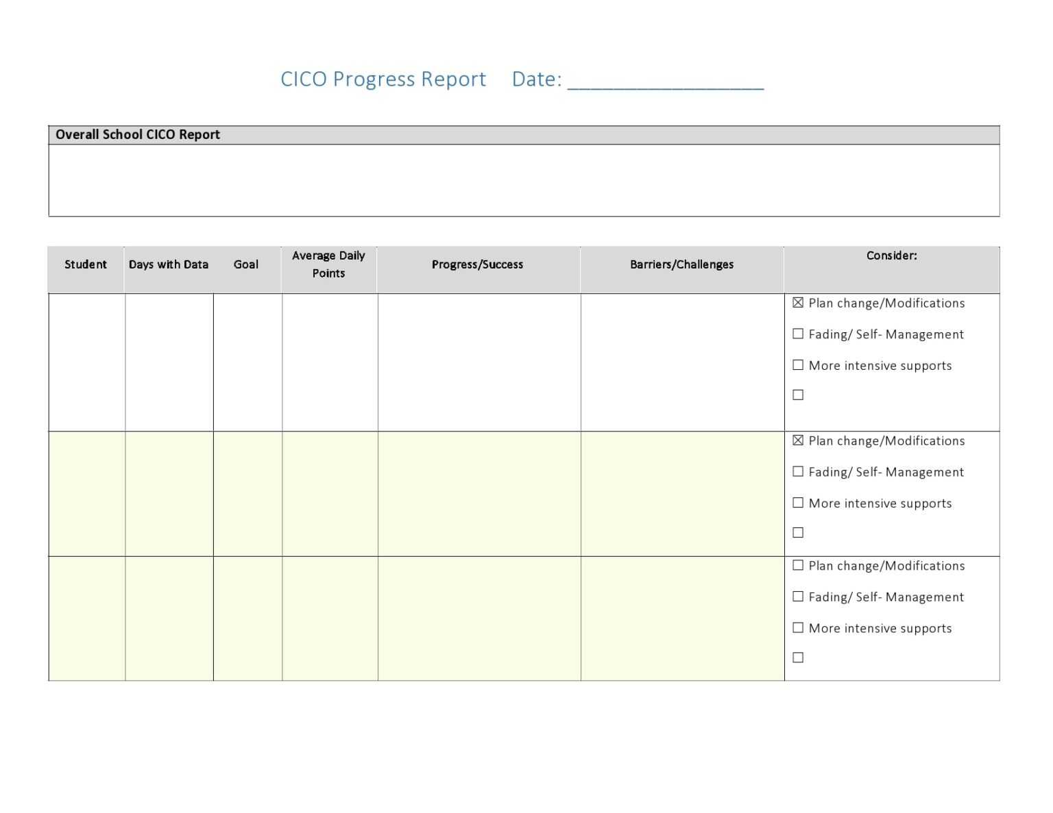 Progress Report Template (Word)