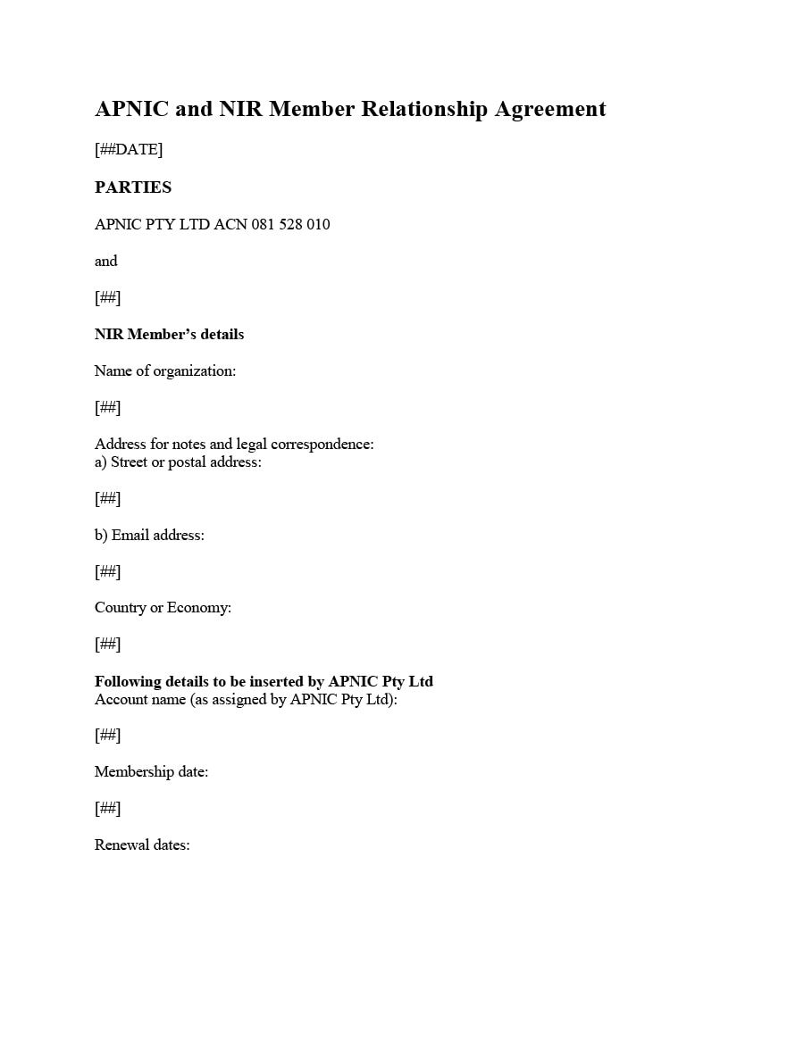 relationship contract 22