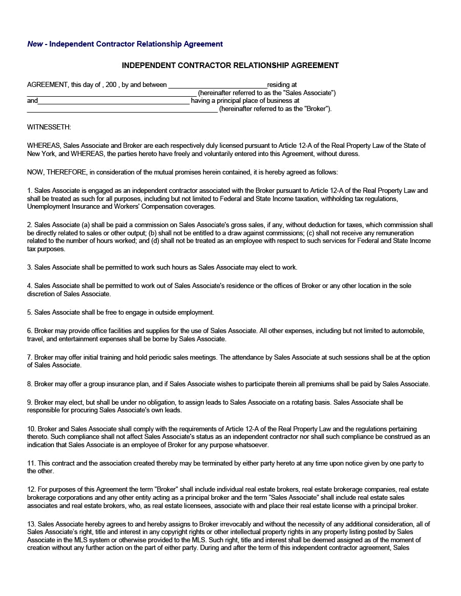 relationship contract 23
