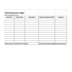 Self-Employment Ledger Template (Word)