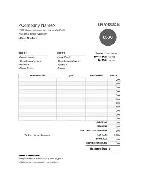 what is an itemized invoice